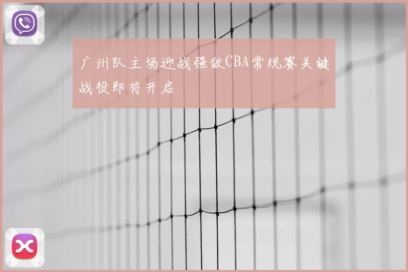 广州队主场迎战强敌CBA常规赛关键战役即将开启